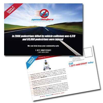 Postcards Design - Sample from Speed Busters