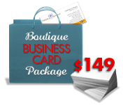 Boutique Business Card Package $149.00