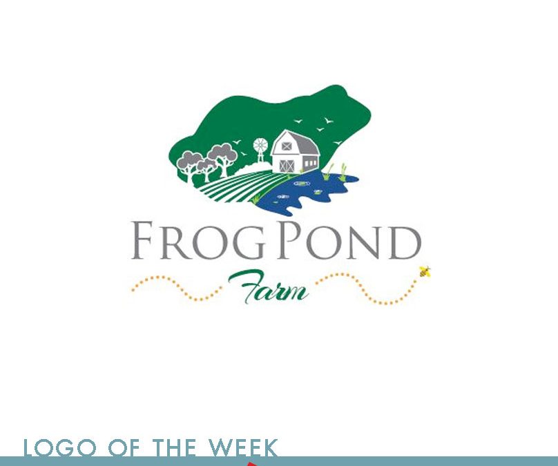 frogpond negative space logo design